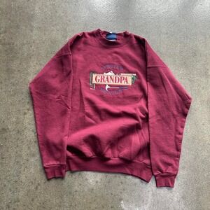Vintage 90s Limited Edition Grandpa Mc Sport Burgundy Size Large Crewneck